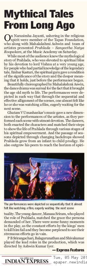 The New Indian Express press clipping